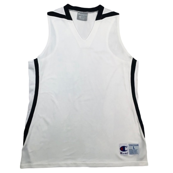 Champion - Double Dry Mesh White / Black Tank Top L - NWOT - Picture 3 of 13